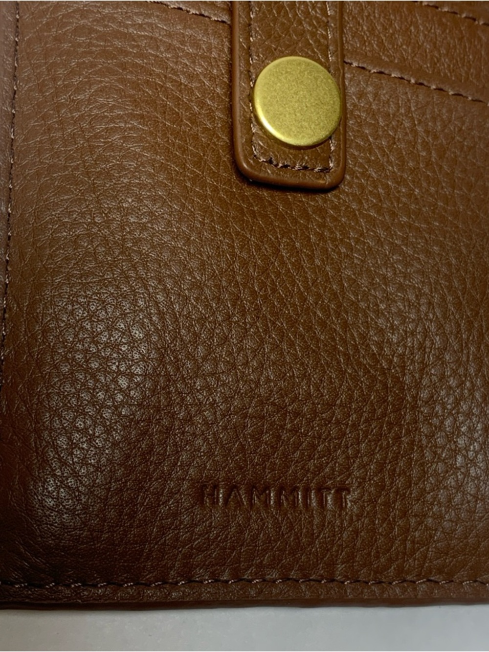 NWT Hammitt 210 West Wallet Card Holder Chocolate Brown Pebble Antique Gold - Picture 12 of 13